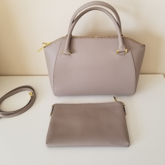 NWT Leather Satchel & Clutch Crossbody Bag - Picture 3 of 8